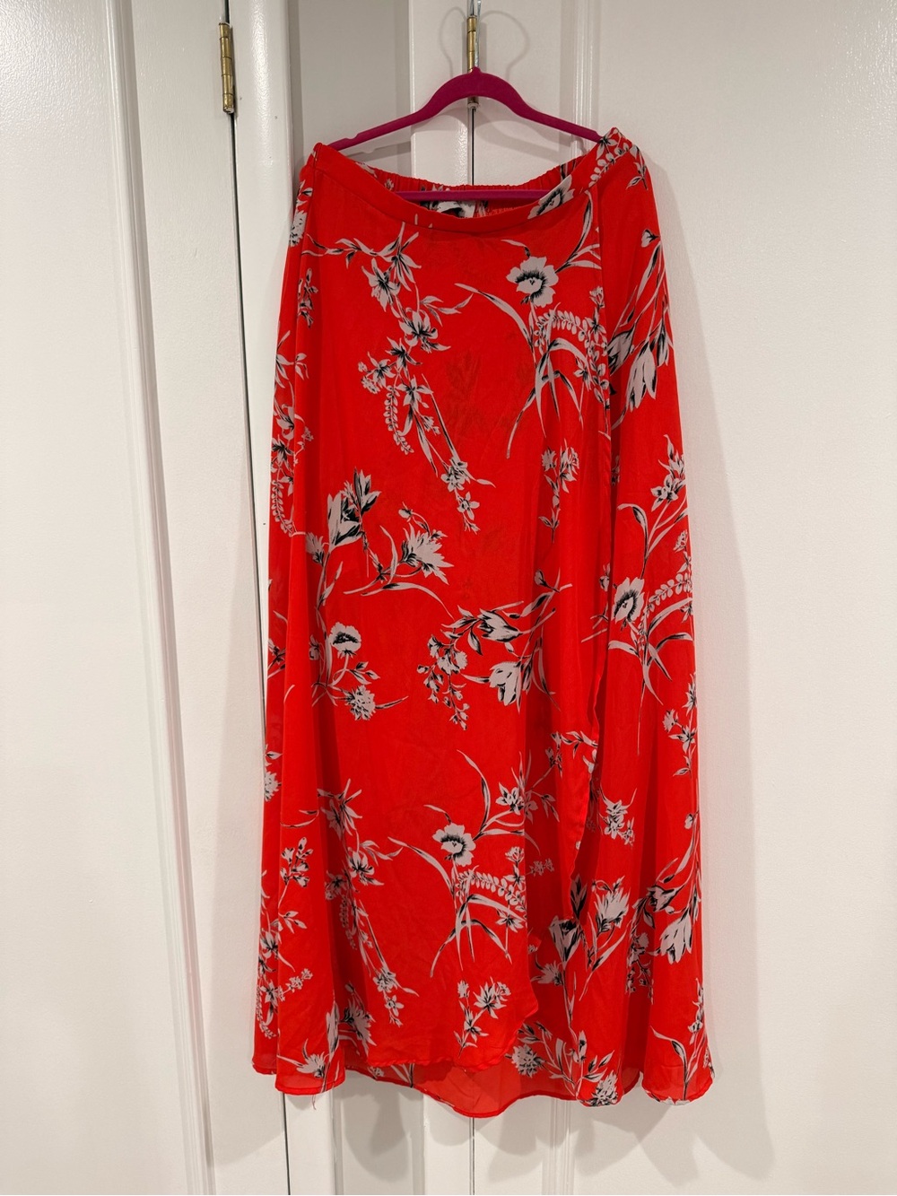Dress Forum Red Floral Maxi Skirt
